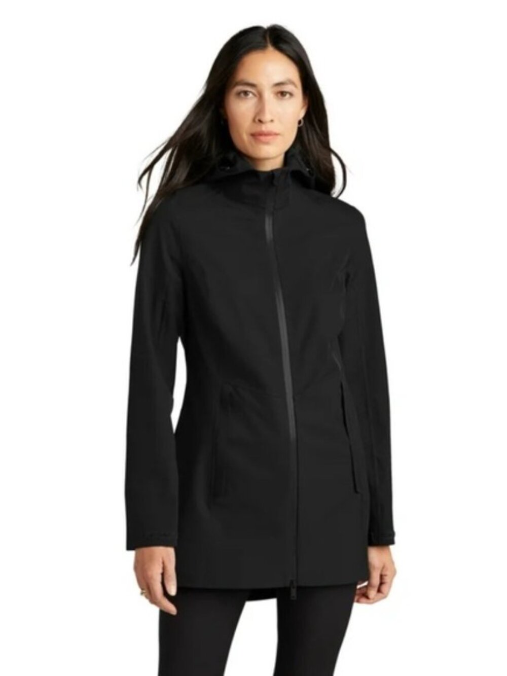 Mountain Hardwear Women’s Jacket Black Long Softshell Celerina Coat Size M
